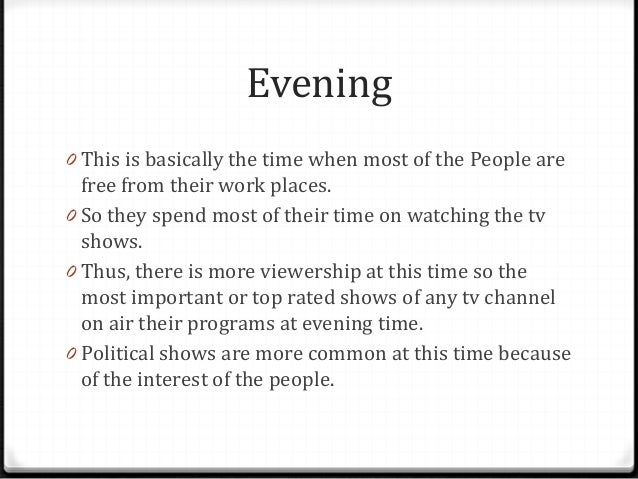 Types of tv shows essay