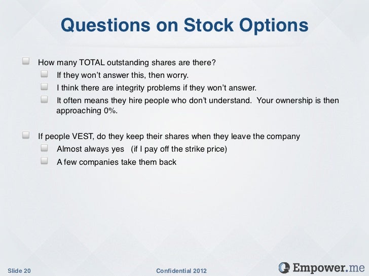Stock options become an expense to the company