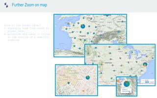 Further Zoom on map
•
•