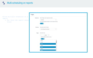 Multi-scheduling on reports
•