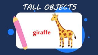 Balloon
TALL OBJECTS
giraffe
 