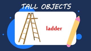 TALL OBJECTS
ladder
 