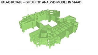 PALAIS ROYALE – GIRDER 3D ANALYSIS MODEL IN STAAD
 