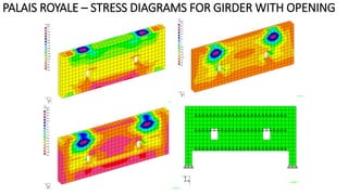 PALAIS ROYALE – STRESS DIAGRAMS FOR GIRDER WITH OPENING
 