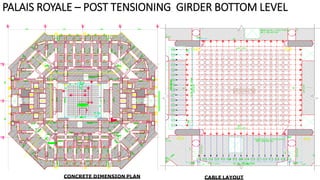 CABLE LAYOUTCONCRETE DIMENSION PLAN
PALAIS ROYALE – POST TENSIONING GIRDER BOTTOM LEVEL
 