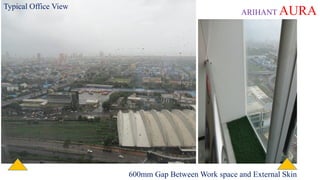 ARIHANT AURATypical Office View
600mm Gap Between Work space and External Skin
 