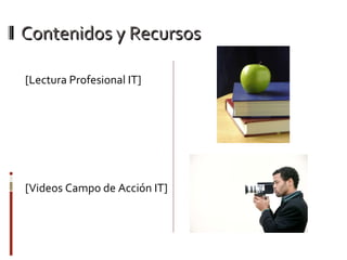 Contenidos y Recursos [Lectura Profesional IT] [Videos Campo de Acción IT] 
