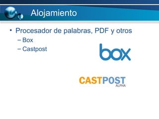 Alojamiento Procesador de palabras, PDF y otros Box Castpost 