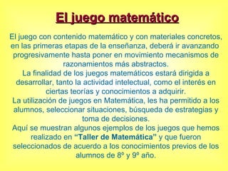 Taller de Matemática | PPT