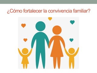 ¿Cómo fortalecer la convivencia familiar?
 
