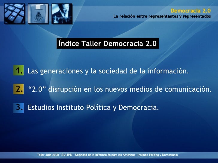 Democracia 2.0 - Democracia en la Sociedad de la Información