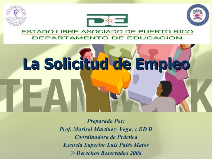 Taller La Solicitud De Empleo