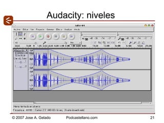 Audacity: niveles 