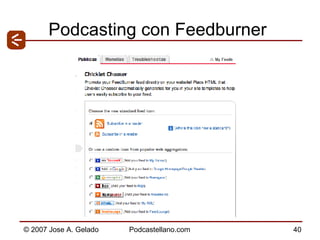 Podcasting con Feedburner 