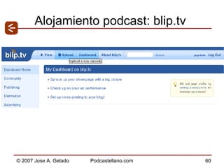 Alojamiento podcast: blip.tv 