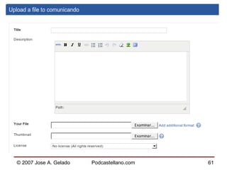 Alojamiento podcast: blip.tv 