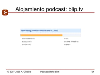 Alojamiento podcast: blip.tv 