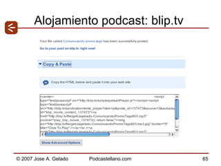 Alojamiento podcast: blip.tv 