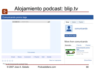 Alojamiento podcast: blip.tv 
