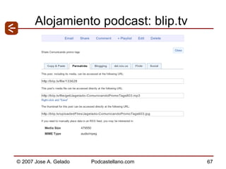 Alojamiento podcast: blip.tv 