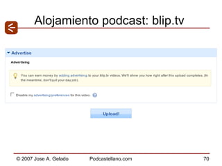 Alojamiento podcast: blip.tv 