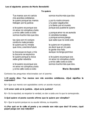 Taller semántica-poema de Español