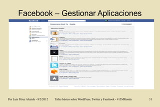 Facebook – Gestionar Aplicaciones




Por Luis Pérez Alcaide - 8/2/2012   Taller básico sobre WordPress, Twitter y Faceboo...
