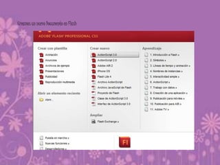 Creamos un nuevo Documento en Flash
 