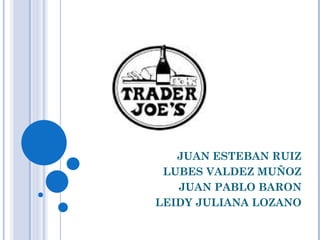 JUAN ESTEBAN RUIZ LUBES VALDEZ MUÑOZ JUAN PABLO BARON LEIDY JULIANA LOZANO 