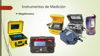 Instrumentos de Medición
 Megóhmetro
 