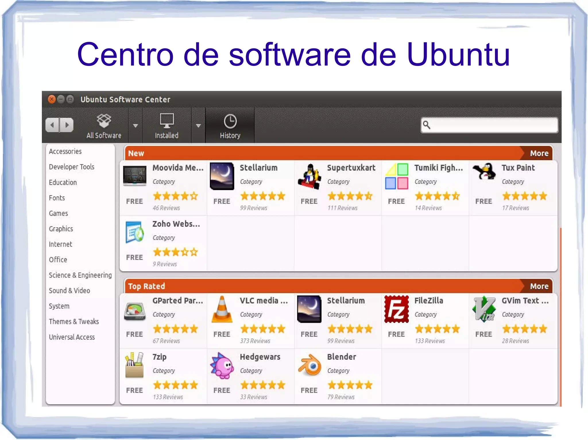 Centro de software de Ubuntu
 