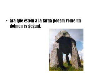 ara que estem a la tarda podem veure un dolmen es gegant.