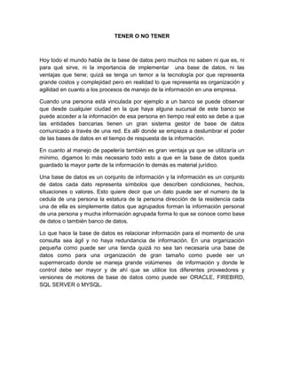 Taller 1 Y 3 Bases De Datos