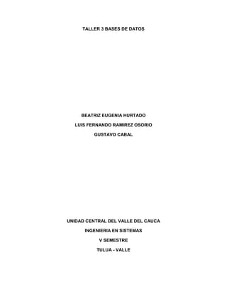 Taller 1 Y 3 Bases De Datos