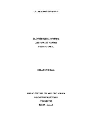 Taller 1 Y 3 Bases De Datos
