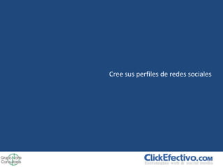 Cree sus perfiles de redes sociales
 