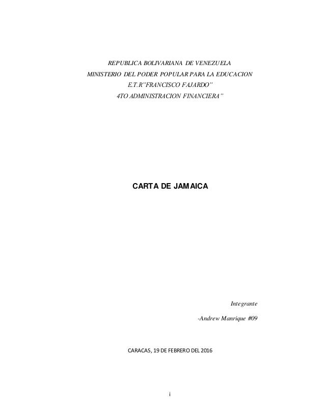 Carta de jamaica