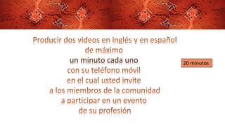 un minuto cada uno 20 minutos
 