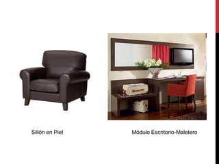 Sillón en Piel   Módulo Escritorio-Maletero
 