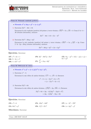 Taller 3 expresiones algebraicas grado 8 | PDF