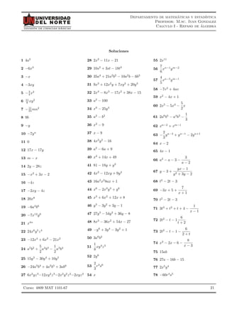 Taller 3 expresiones algebraicas grado 8 | PDF