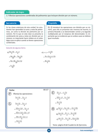 Taller 4 Taller expresiones algebraicas grado 8 | PDF