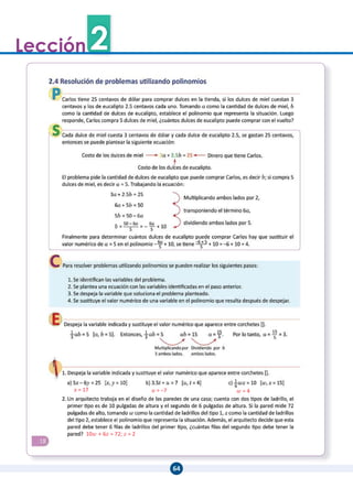Taller 4 Taller expresiones algebraicas grado 8 | PDF