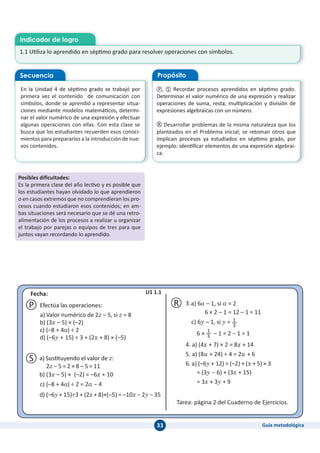 Taller 4 Taller expresiones algebraicas grado 8 | PDF