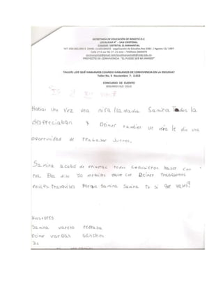 TALLER 5  GRADO TERCERO