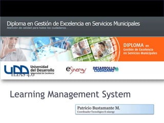 ILIAS 4.0 Learning Management System Patricio Bustamante M. Coordinador Tecnológico E-sinergy 