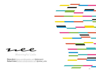 Elena Acín | elena.acin@neelabs.net | @elenaacin
Rafael Cobo | rafael.cobo@neelabs.net | @rafael_cobo
29
 