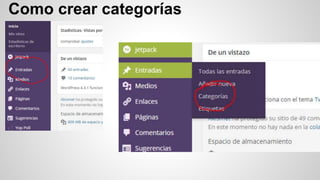 Como crear categorías
 