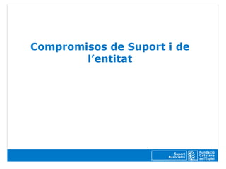 Compromisos de Suport i de
        l’entitat
 