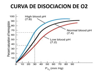 CURVA DE DISOCIACION DE O2
 